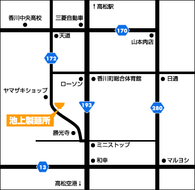 池上製麺所地図